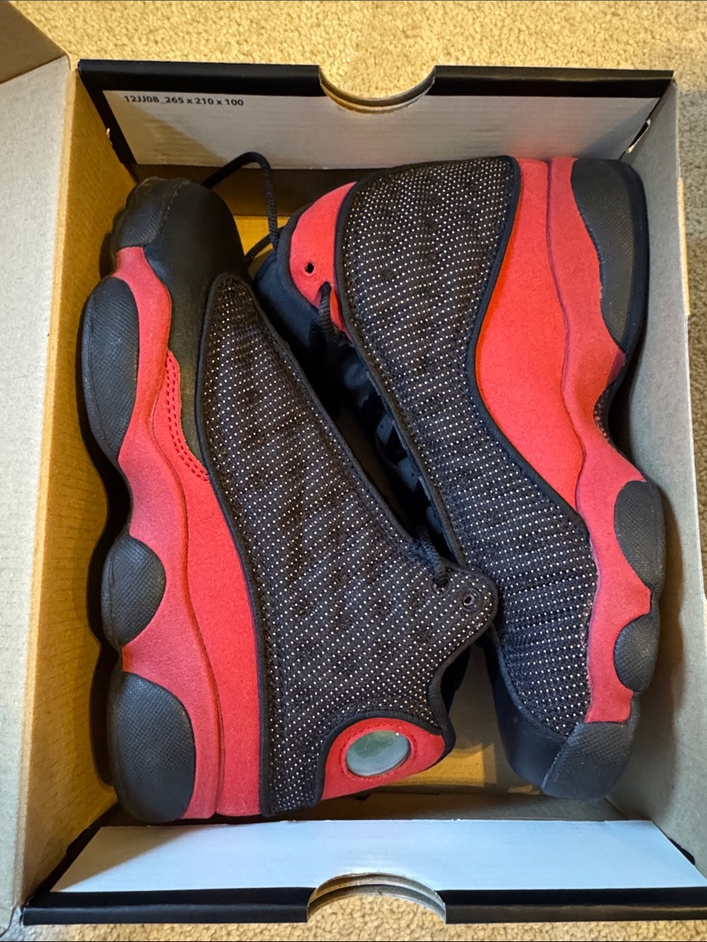 Jordan Kids Red and Black Retro Basketball Sneakers